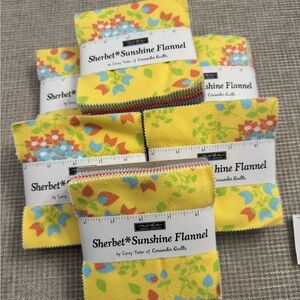 6 Moda Corey Yoder Sherbet Sunshine Flannels charm packs new